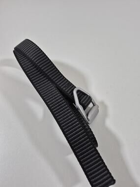 Bison Designs Belt Men's L Black Nylon Web Aluminum Buckle USA